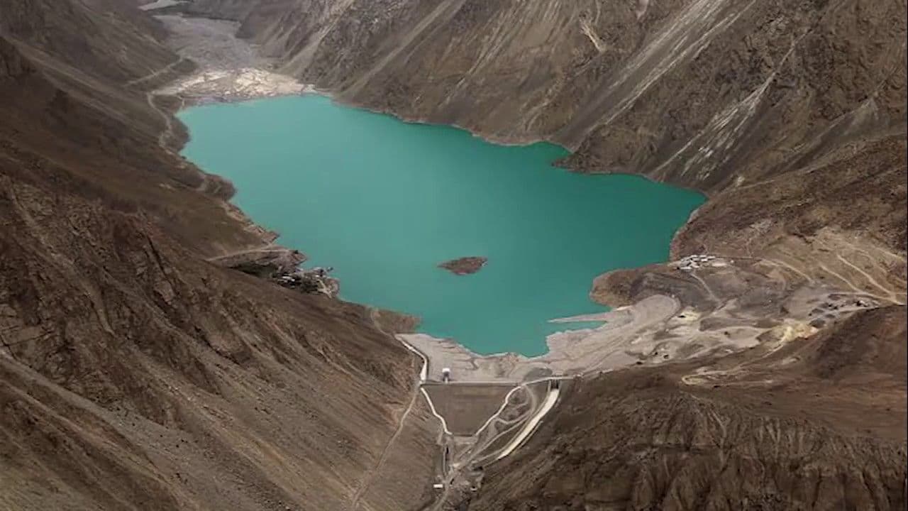 Bird eye view of Satpara Lake