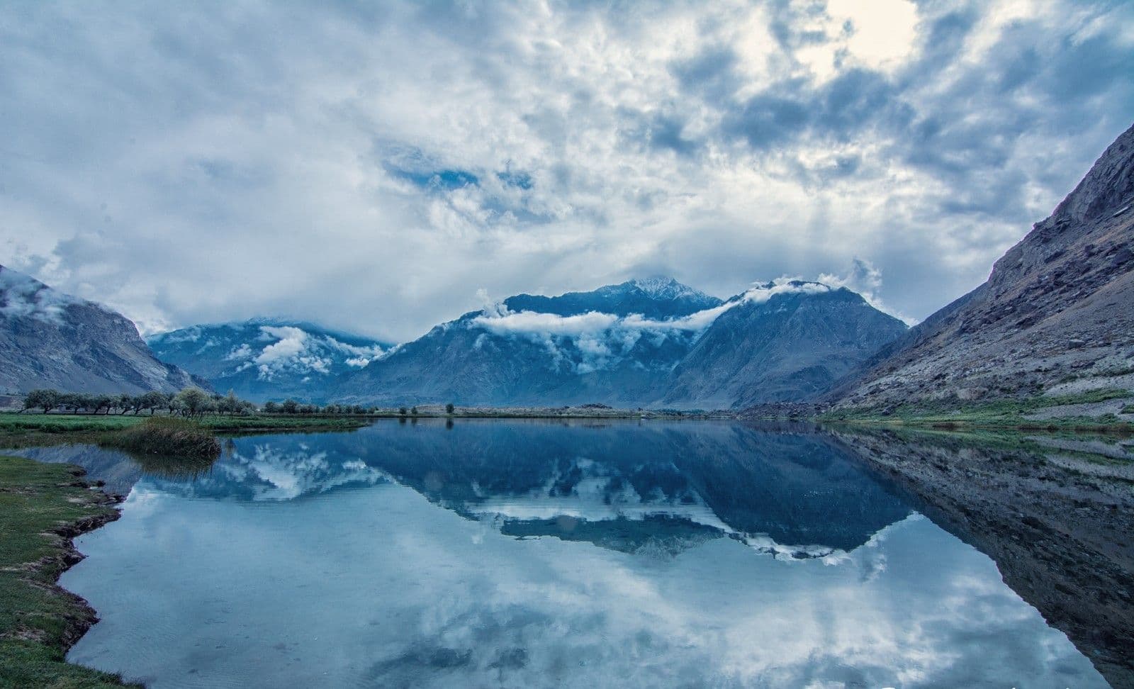 Summer view of Blind Lake Shigar, Skardu